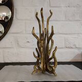 Brutalist Bronze Sculpture Candle Holder or Vase by Heinz Goll