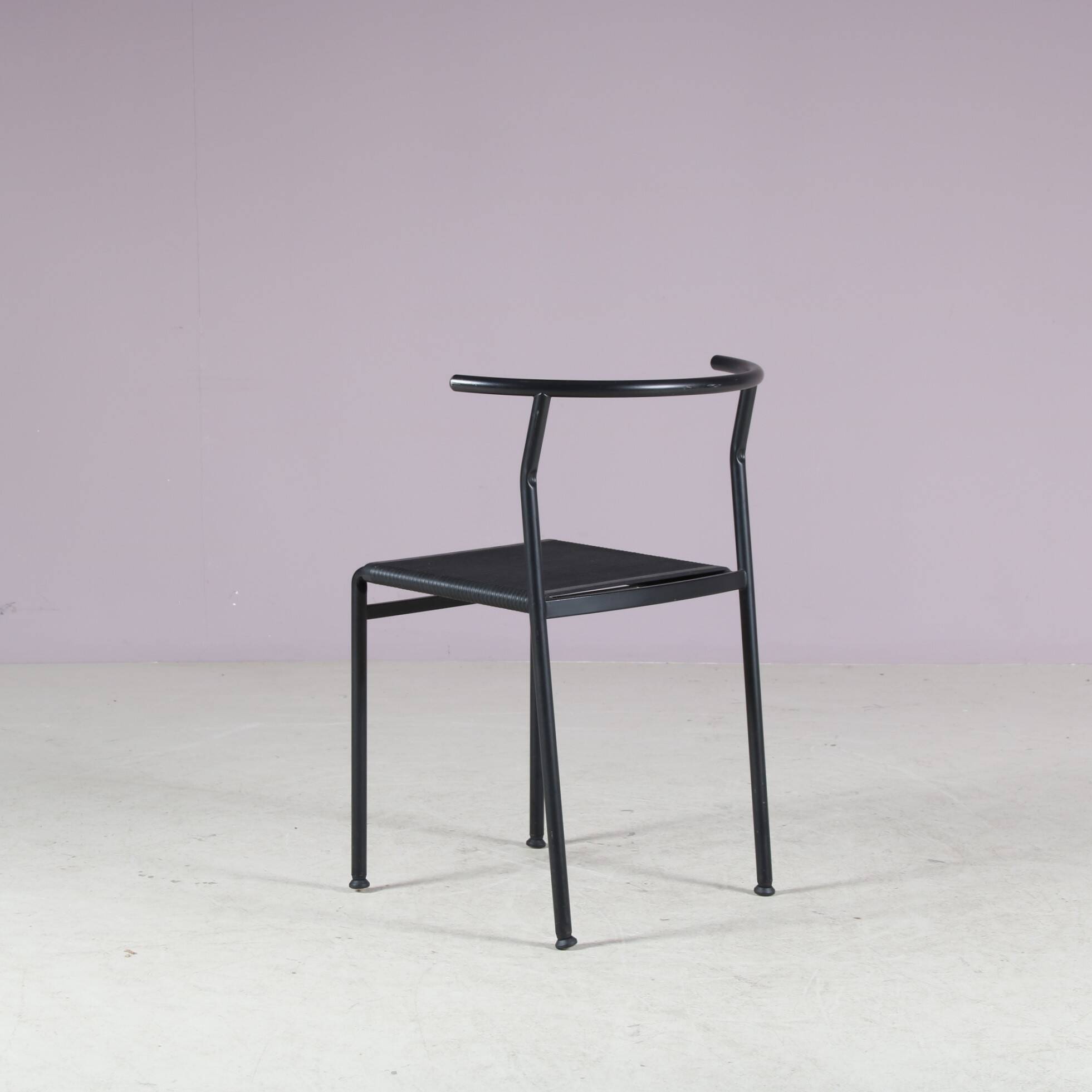1980s Set of 6 “Café” dining chairs by Philippe Starck for Baleri, Italy