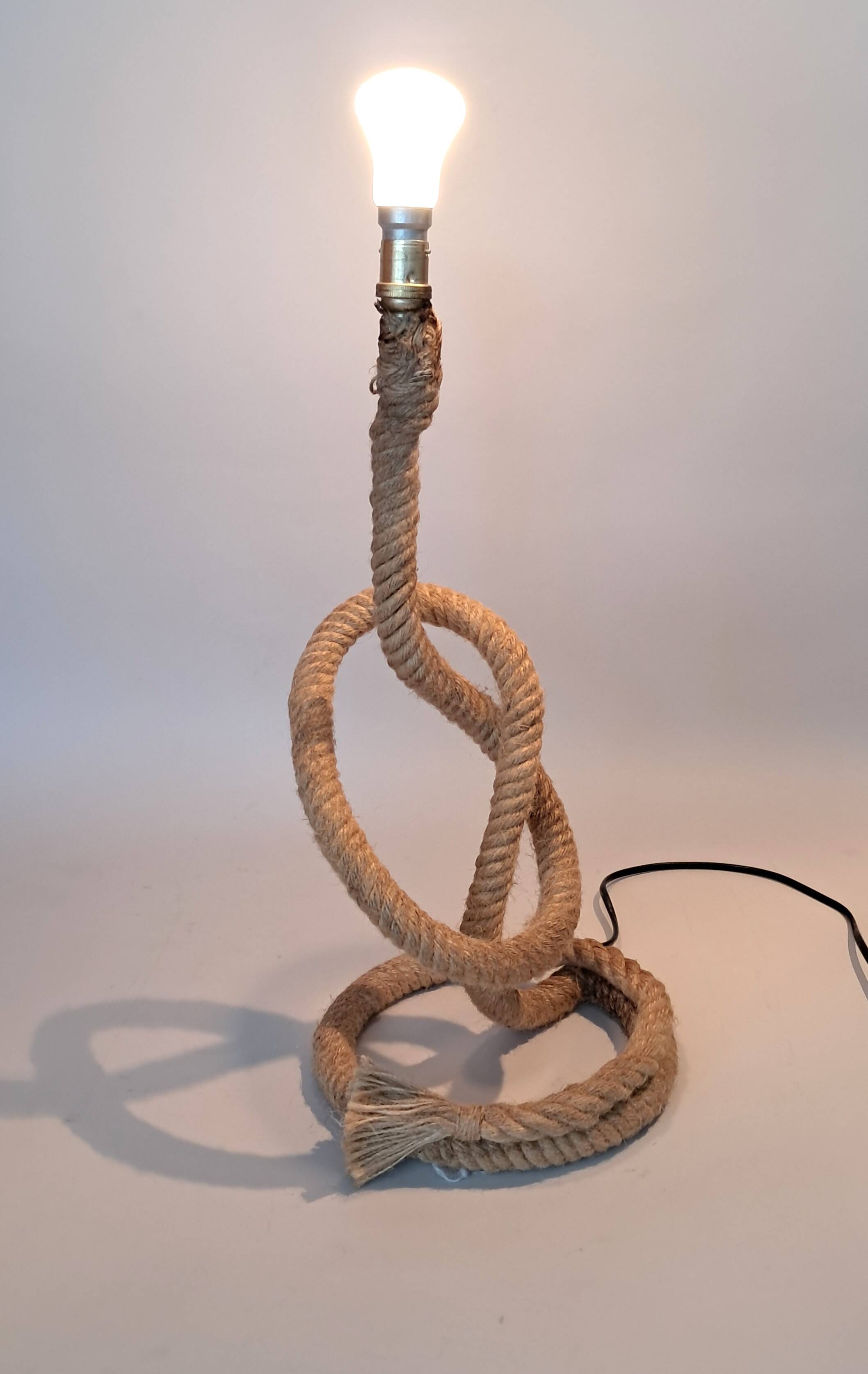 Lampe serpentine corde Vintage.