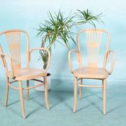 Ensemble de deux fauteuils en bois style Thonet, vintage rétro
