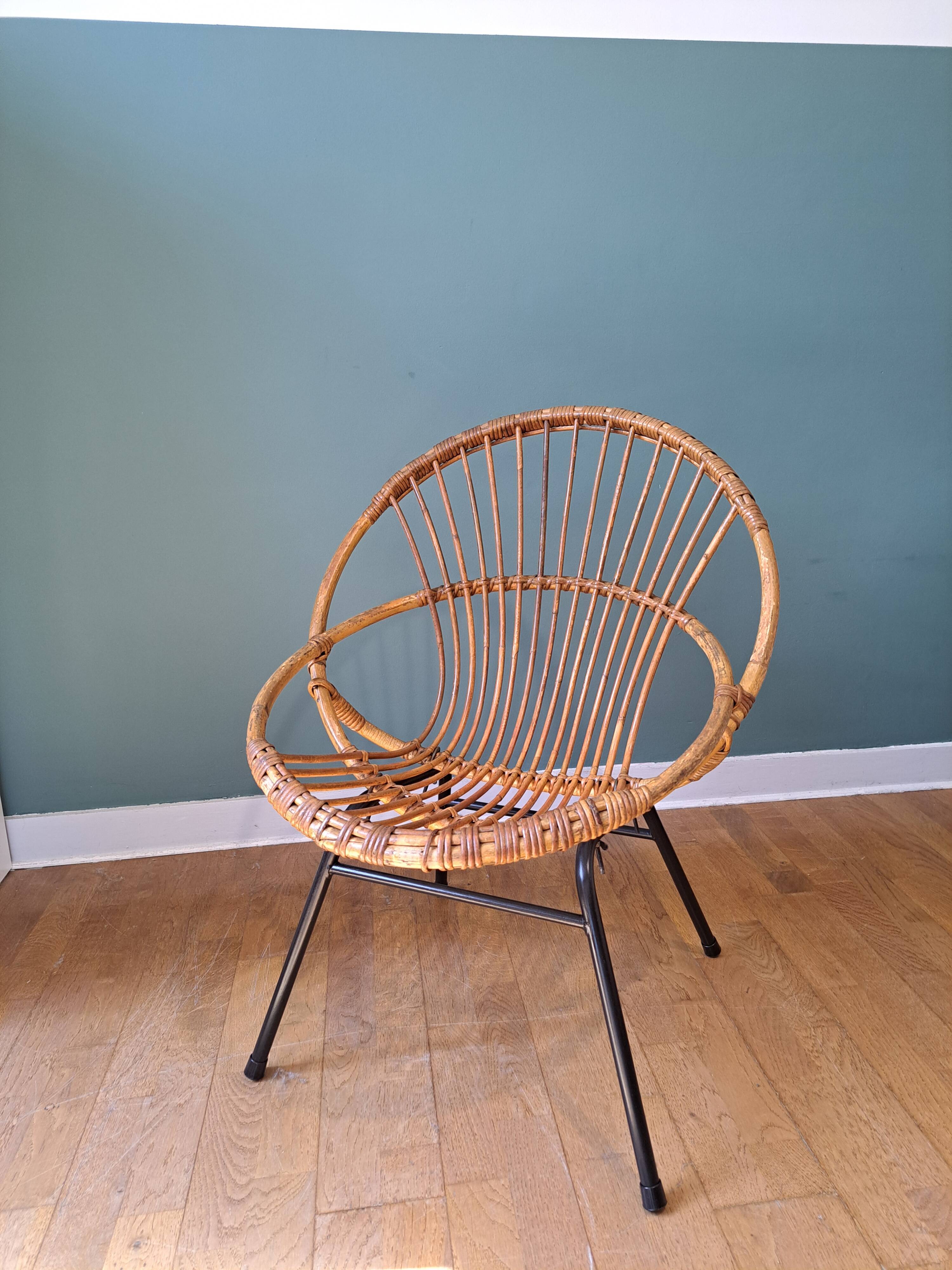 Rattan armchair