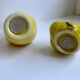Duo of ceramic salt shakers style chick and vintage penguin