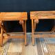 Duo of vintage folding wooden plant doors