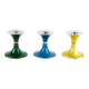Candlestick set by Bjørn Engø, lacquered metal Space Age design, Norway