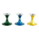 Candlestick set by Bjørn Engø, lacquered metal Space Age design, Norway