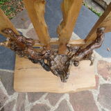 Brutalist coat rack in solid elm