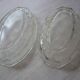 Pair of large old art deco glass ramekins