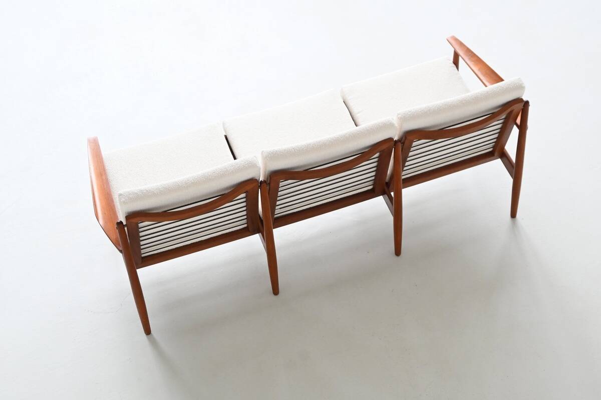 Svend Age Eriksen three-seat sofa in teak Glostrup Denmark 1960