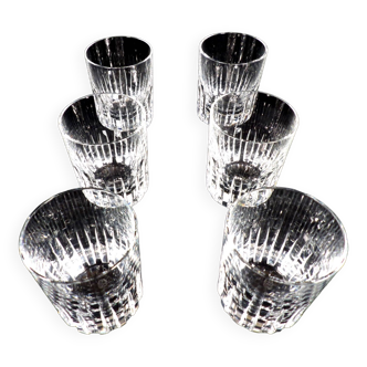 Lot de 6 verrres à Whisky en Cristal de BACCARAT