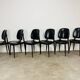 6 Pégase Baumann chairs, black, 1960s
