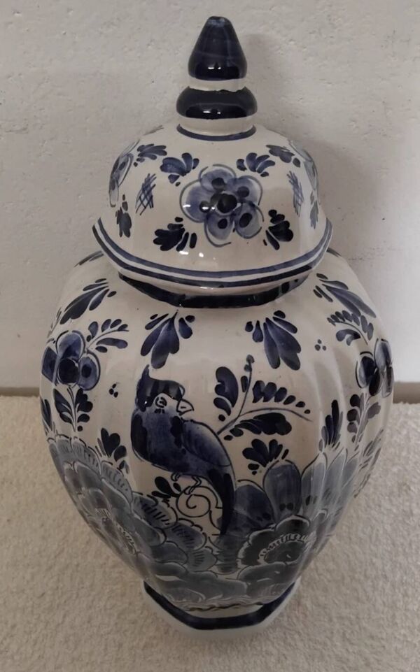Vase / Potiche Vintage De DELFT Peint A La Main Signé