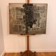 Abstract Mixed-Media Painting, Signed E. Navarra, 1960s