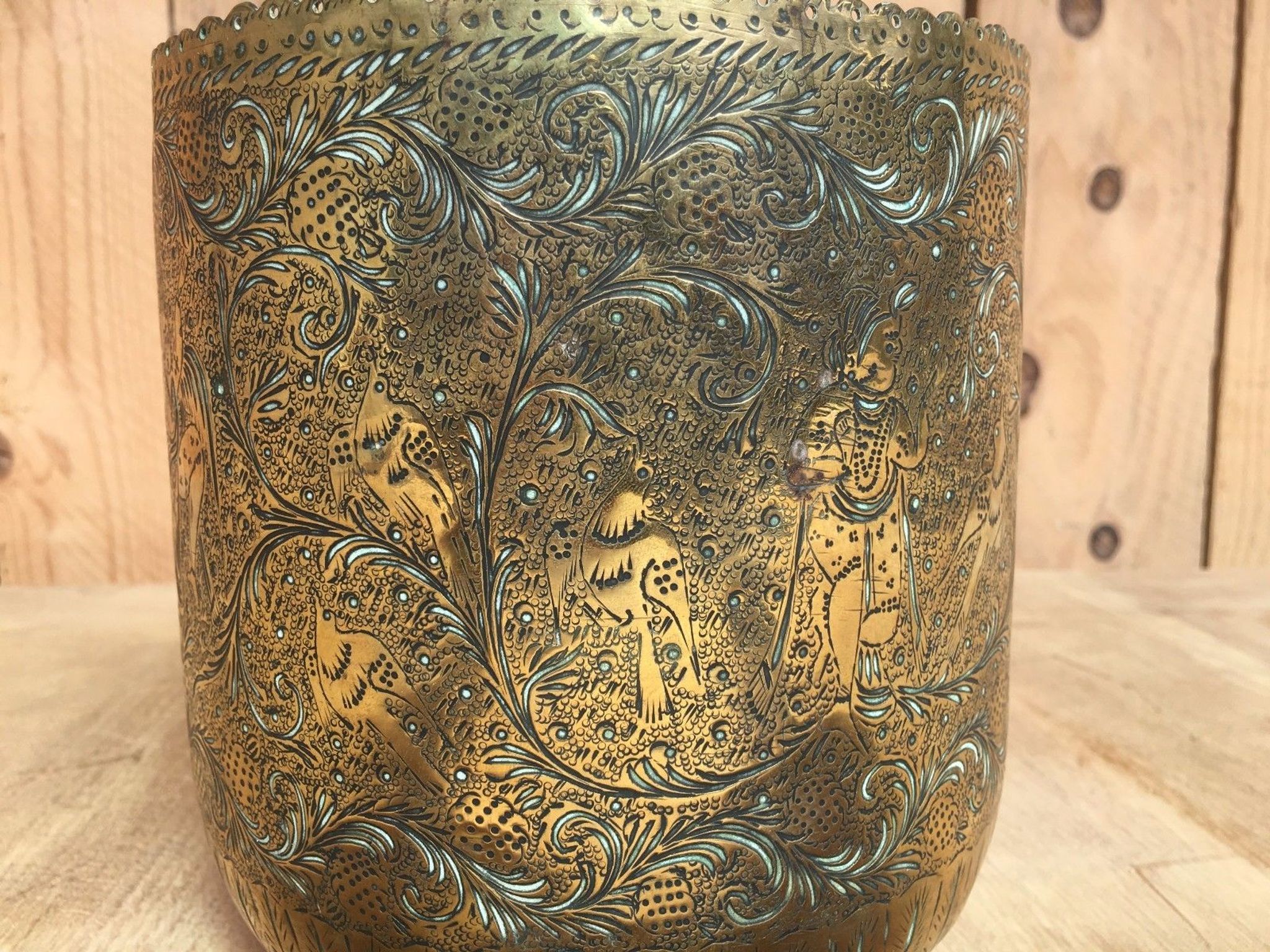 Serious brass pot