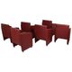 Leather Dining Chairs, Set of 6, Armchairs