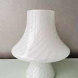 Mushroom lamp Murano white, Gambaro e Poggi for Vetri, 1970