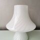Lampe champignon Murano blanc, Gambaro e Poggi pour Vetri, 1970