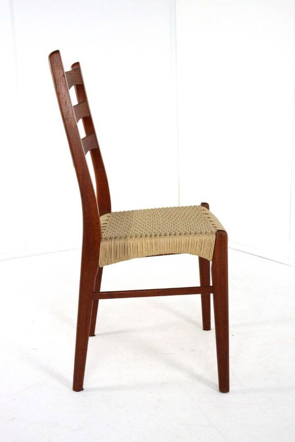 Lot de 4 chaises en corde de papier Arne Wahl Iversen pour Glygnore