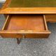 Louis XV style flat desk in solid cherry wood with pull-out extensions and leather top 19