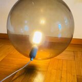 Large smoked glass globe blade
