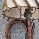 Pair of rattan bamboo sconces,  vintage, 60s
