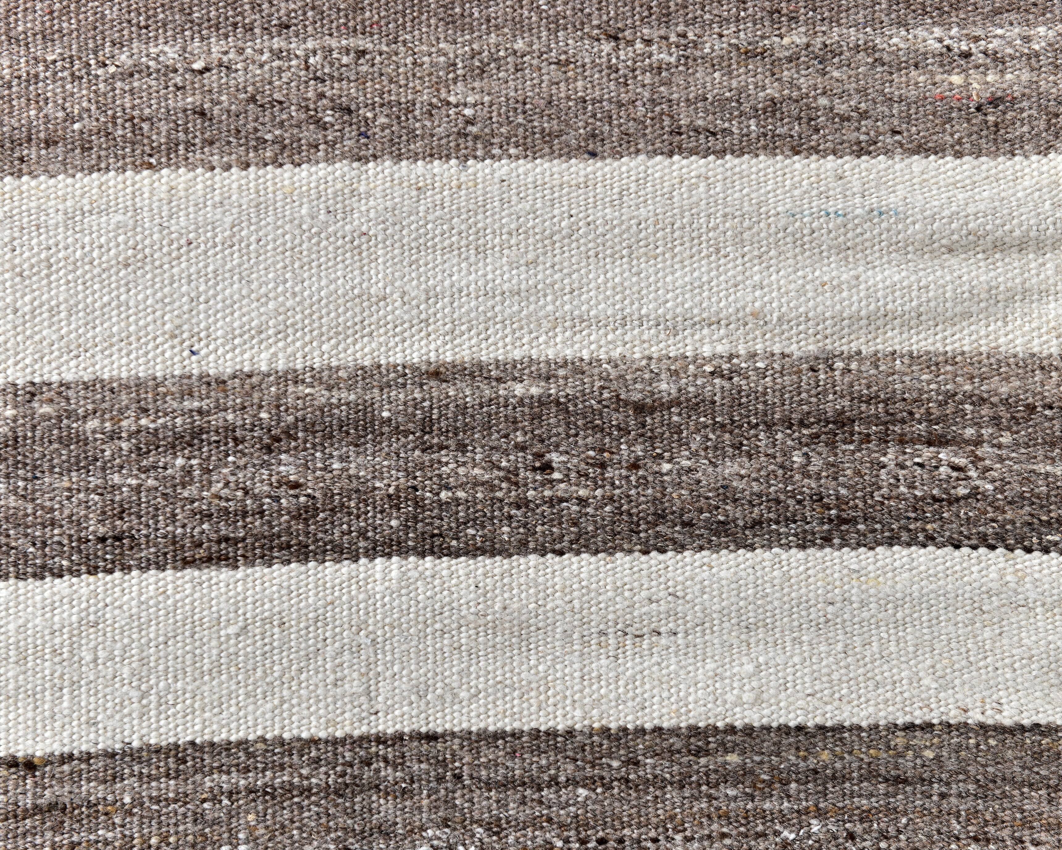 brown cream kilim carpet 120x140 cm, wool washabele rug , organic rug