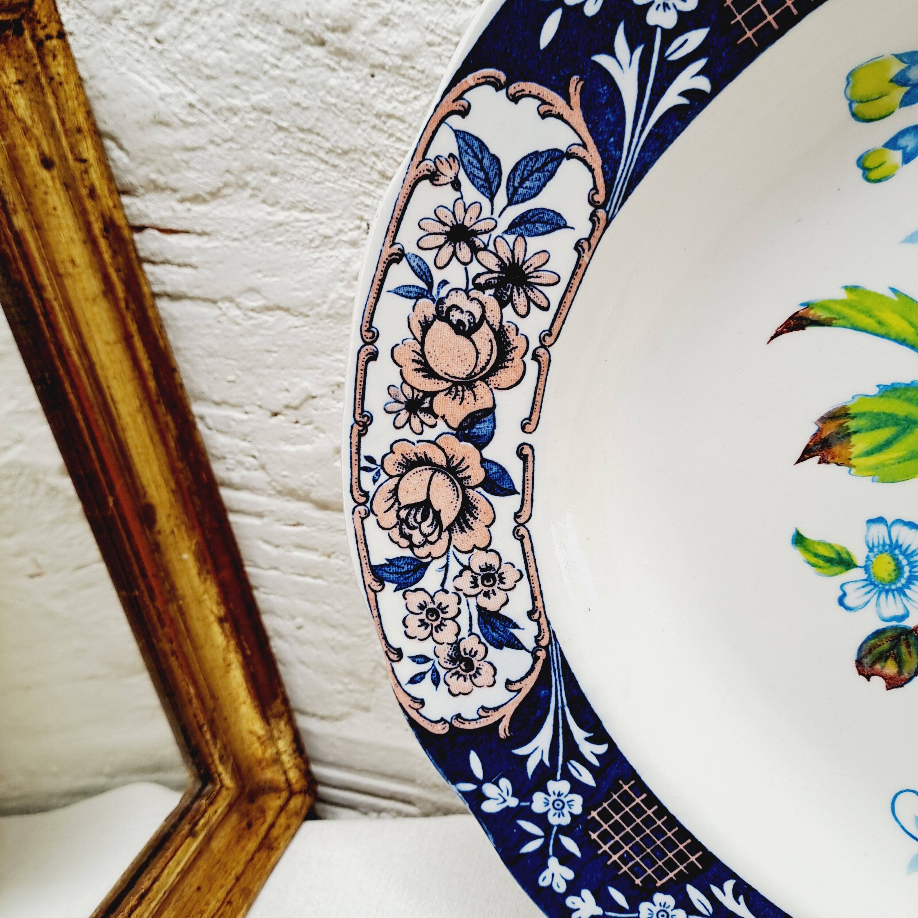 Large oval flower dish