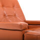 Fauteuil pivotant en cuir scandinave des années 1970