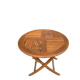 Folding garden table in solid teak Proloisirs parasol 80cm
