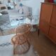 Fauteuil en rotin enfant vintage