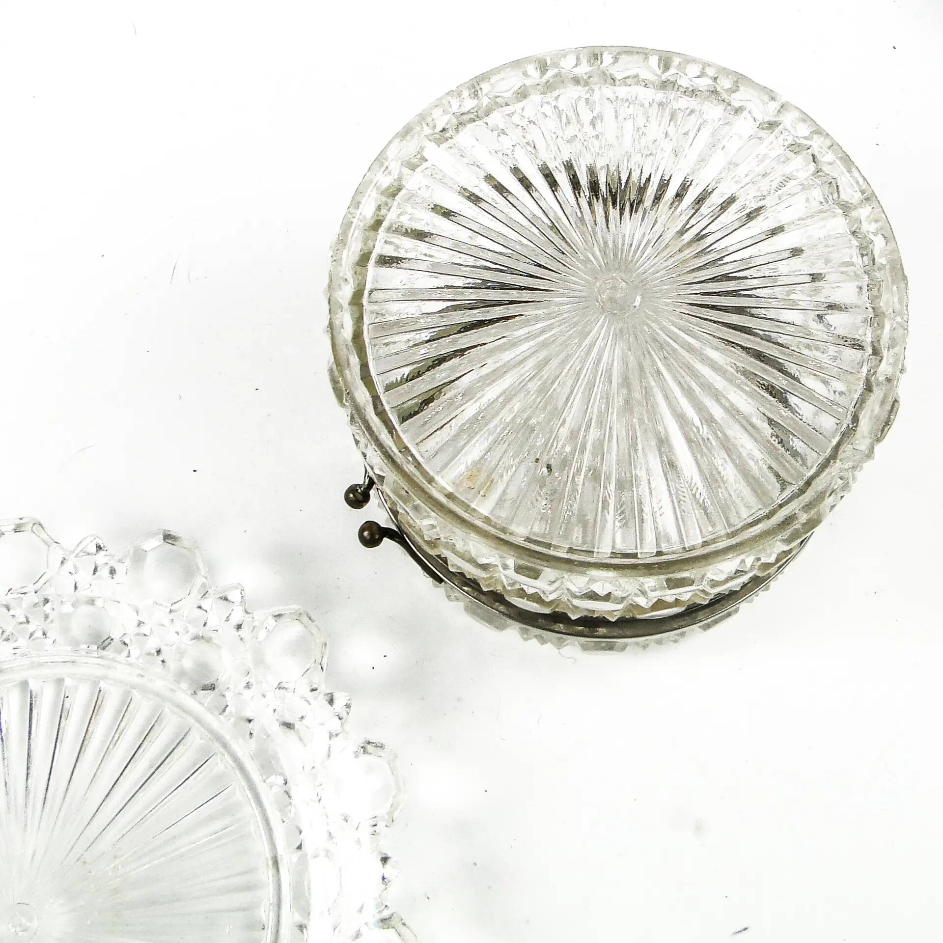 Art Deco bonbonniere, glass, HSG Ząbkowice, Poland, 1930s