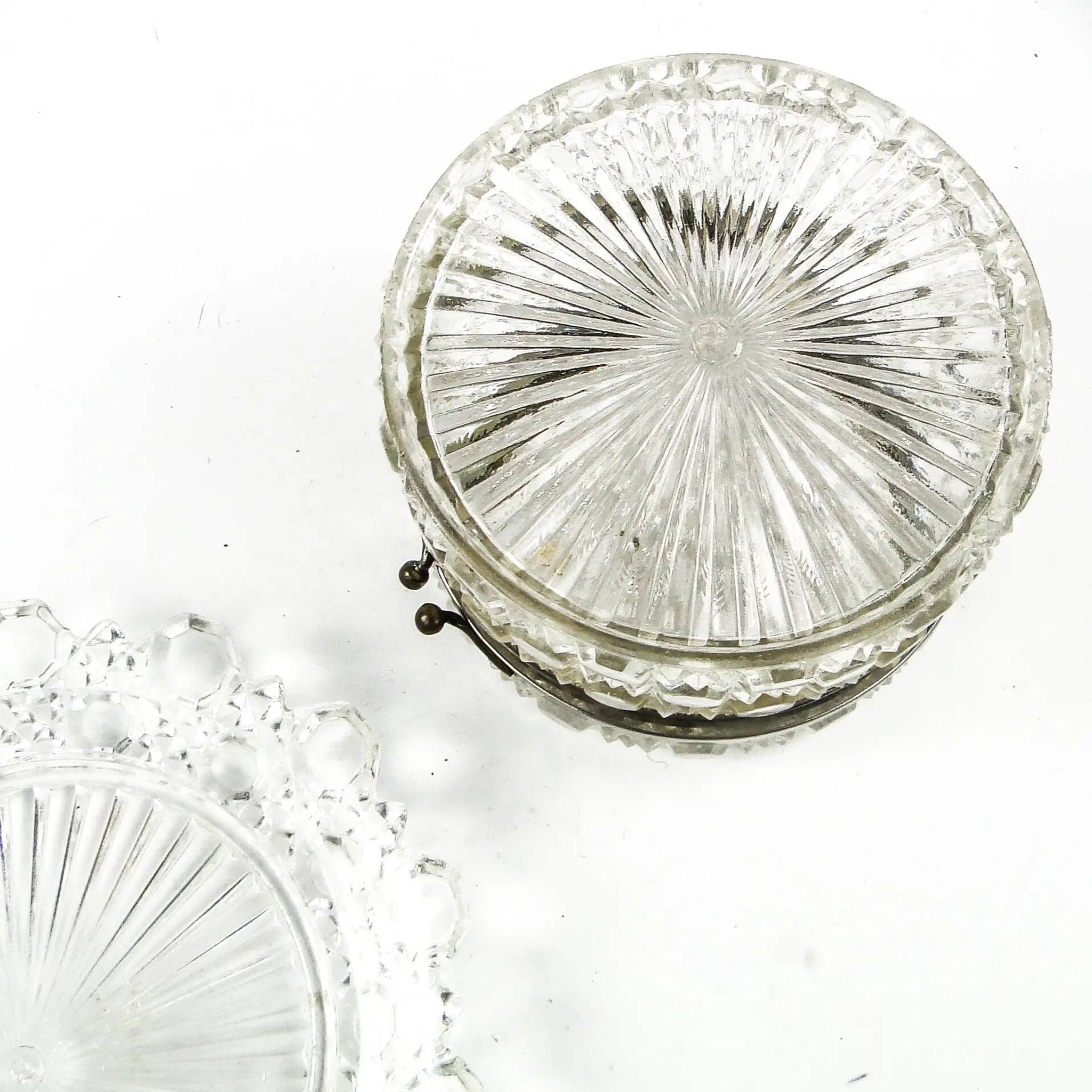 Art Deco bonbonniere, glass, HSG Ząbkowice, Poland, 1930s