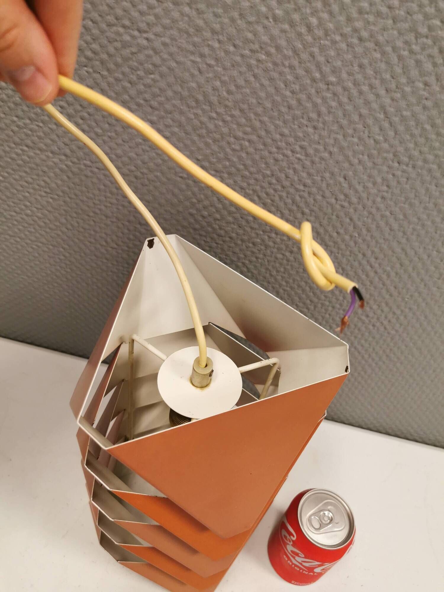 Hanging lamp, designed by the famous Louis Weisdorf, for Danish Lyfa in 1970, model EKKO