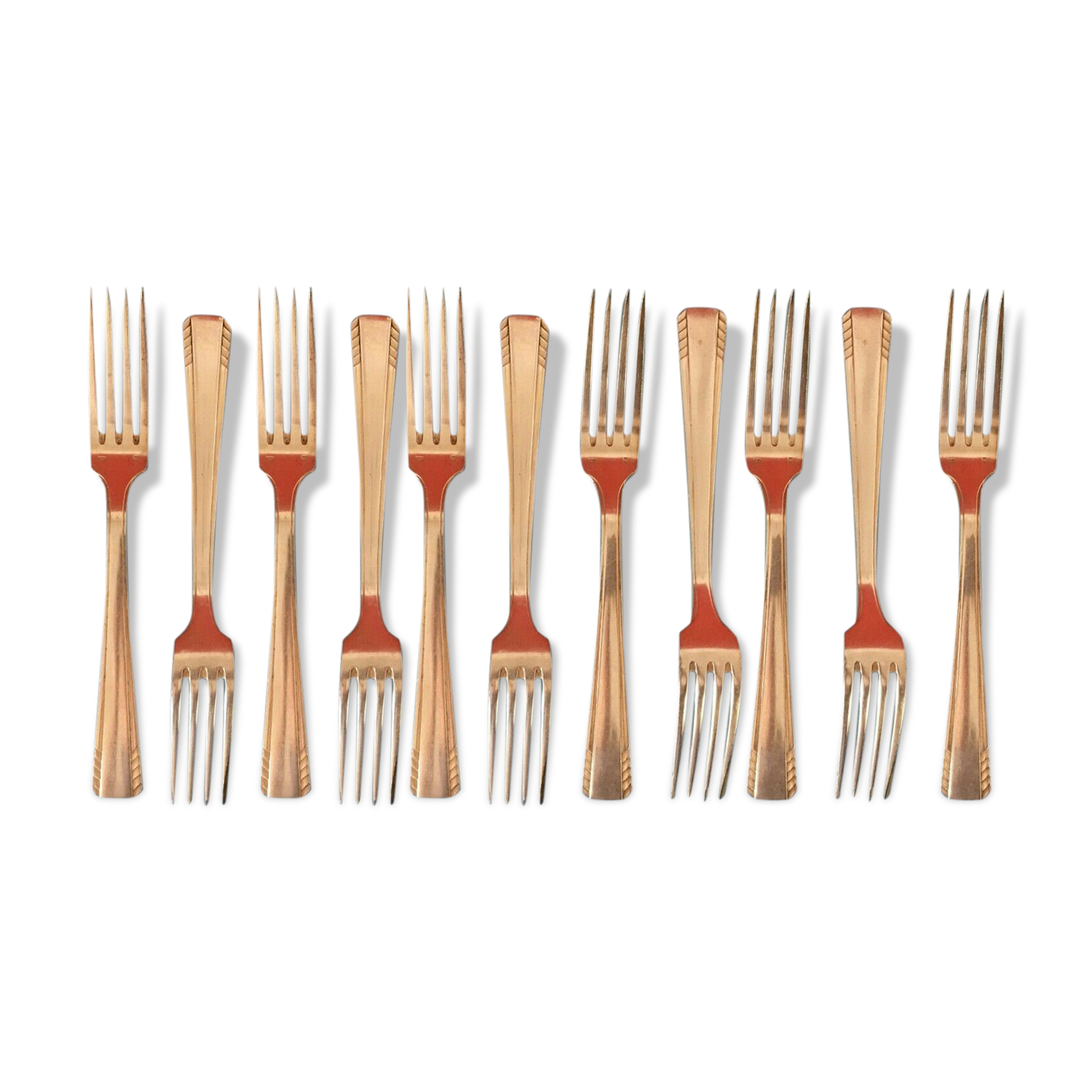 Menagère metal silver art deco incomplete 34 pieces