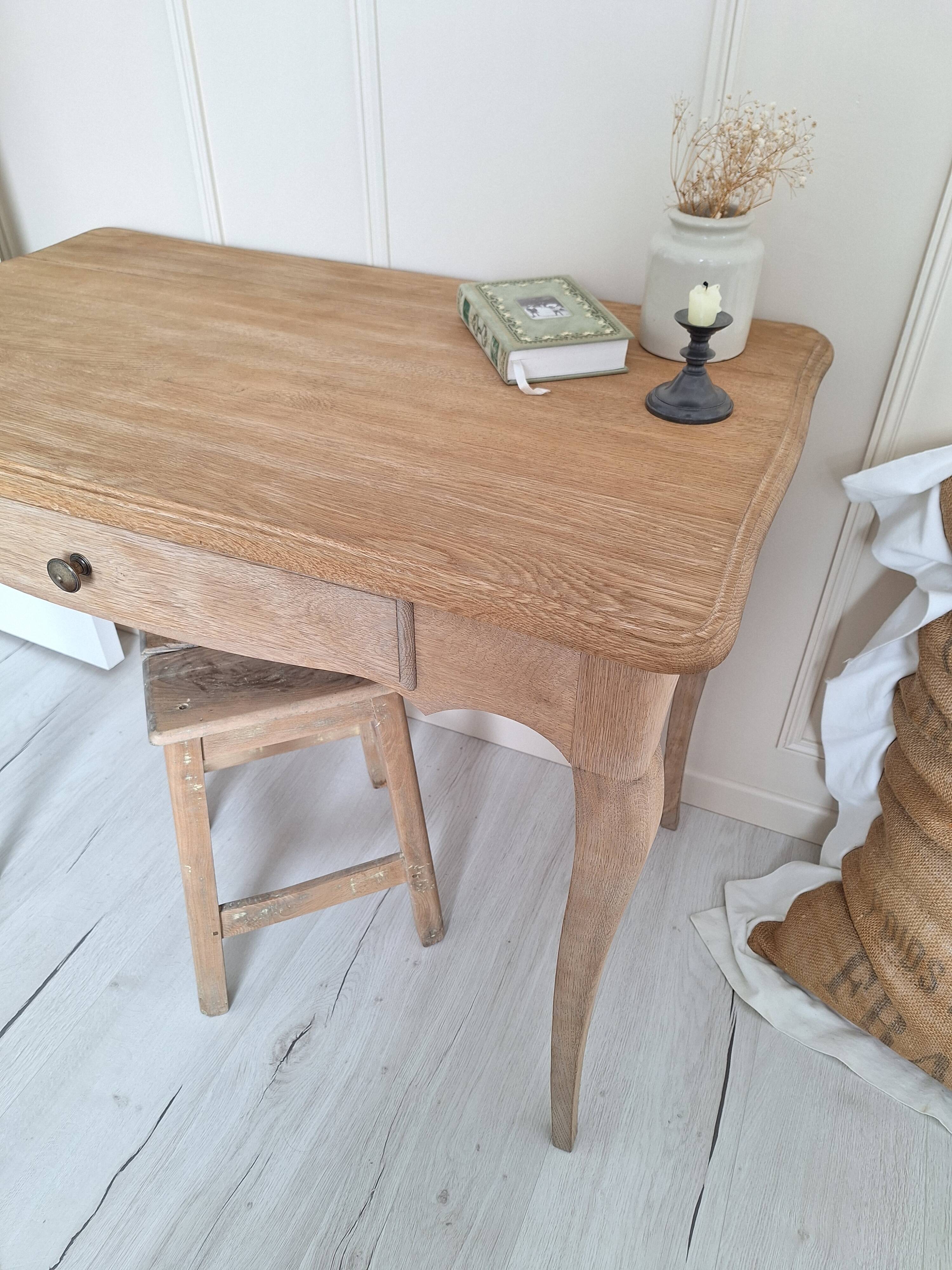 Antique oak side table in Louis XV style
