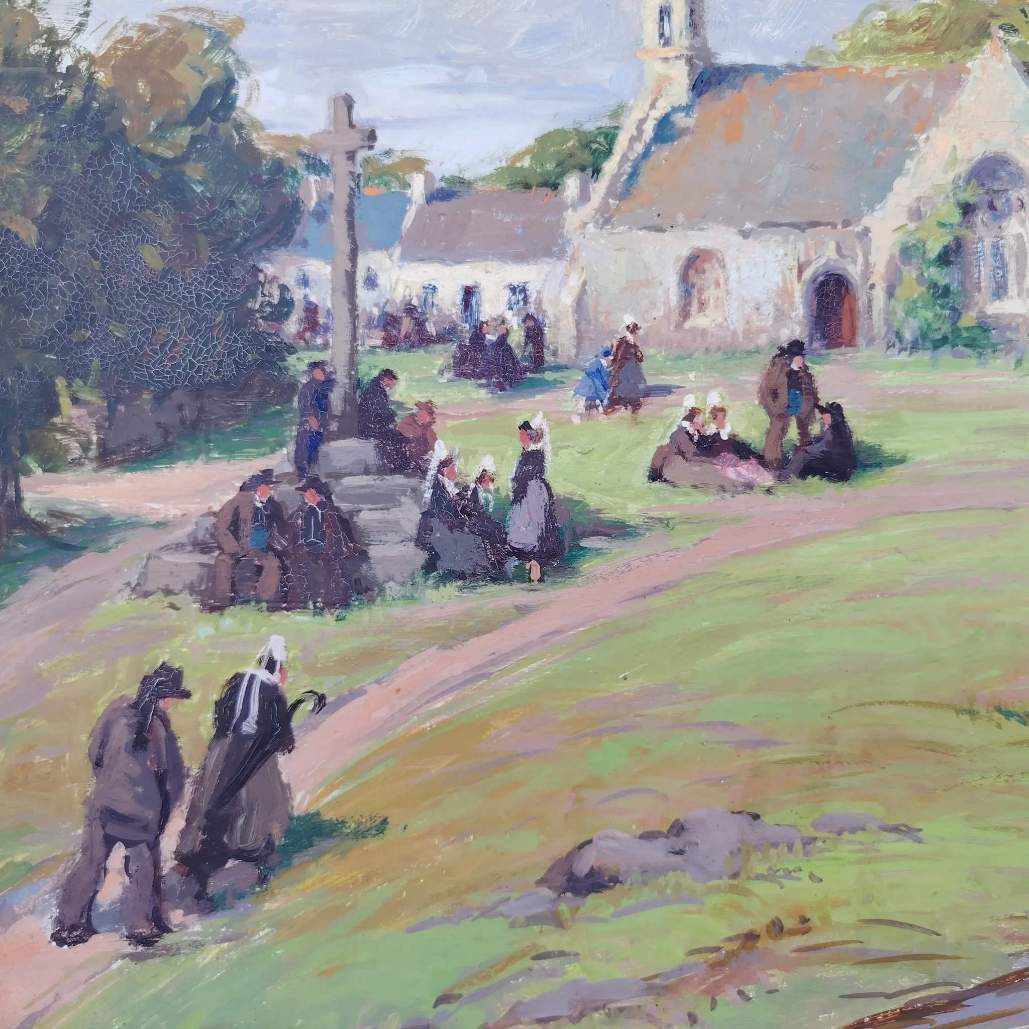 Oil on panel, Pierre Plouhinec, Trinity on Plozevet