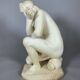 White Marble Sculpture - Venus at Bath - Early 19th Century