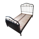 Old metal and brass bed frame + slatted base