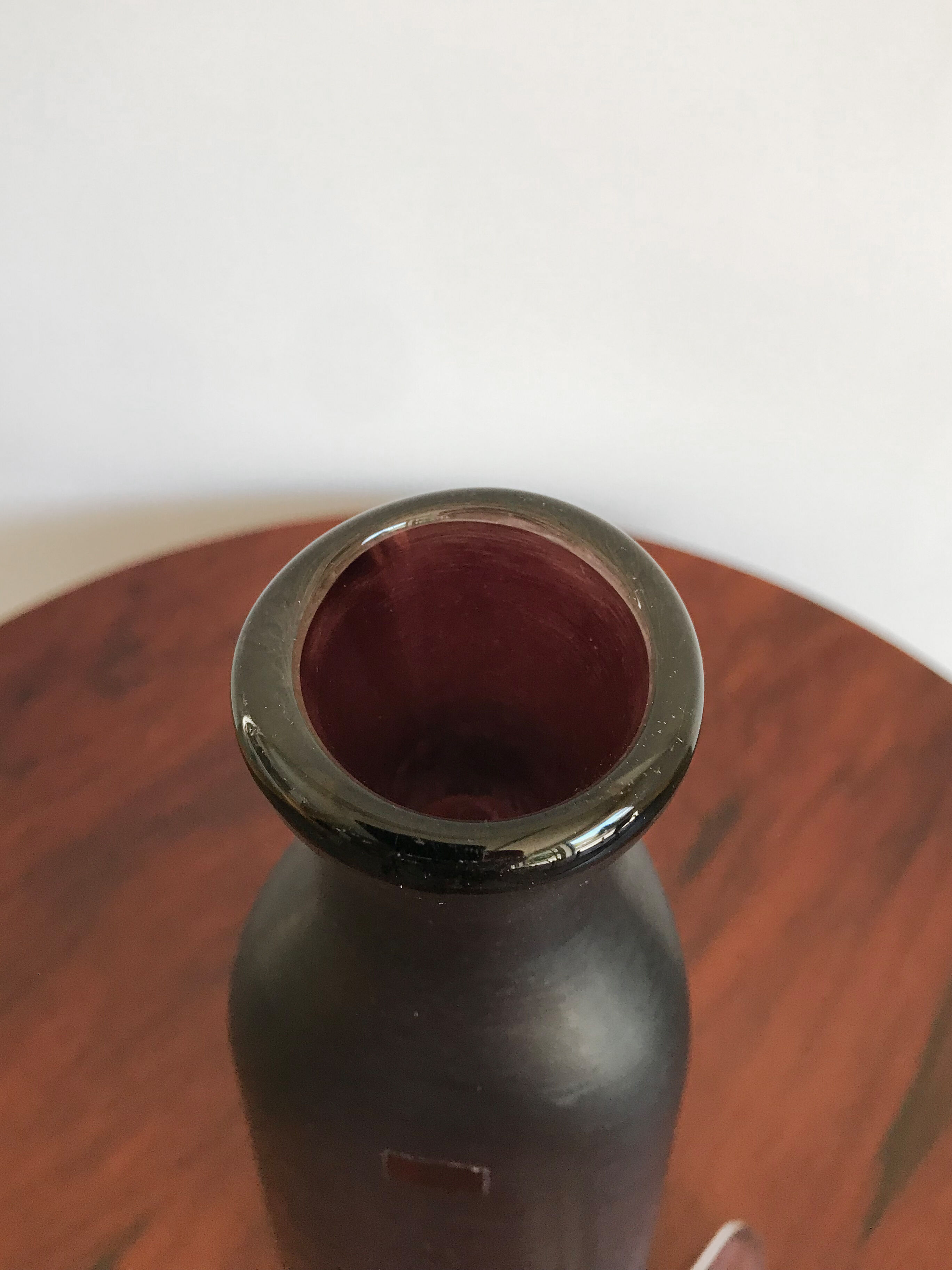 Italian Venini Murano glass bottle Incisi serie 1980