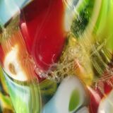 Large Makora handmade glass vase from the 70s