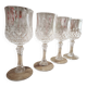Lot de 4 verres à liqueur sur pied Cristal d'Arques modèle Longchamp