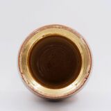 Shiny Ceramic Vase Gold Glaze Colors by Georges Pelletier Vallauris - 1960s