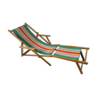 Vintage wooden sunbed