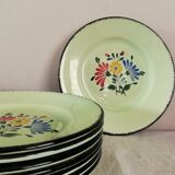 Serving 8 flat plates Anjou de Niderviller