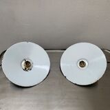 Lot 2 industrial hanging emaillee noires