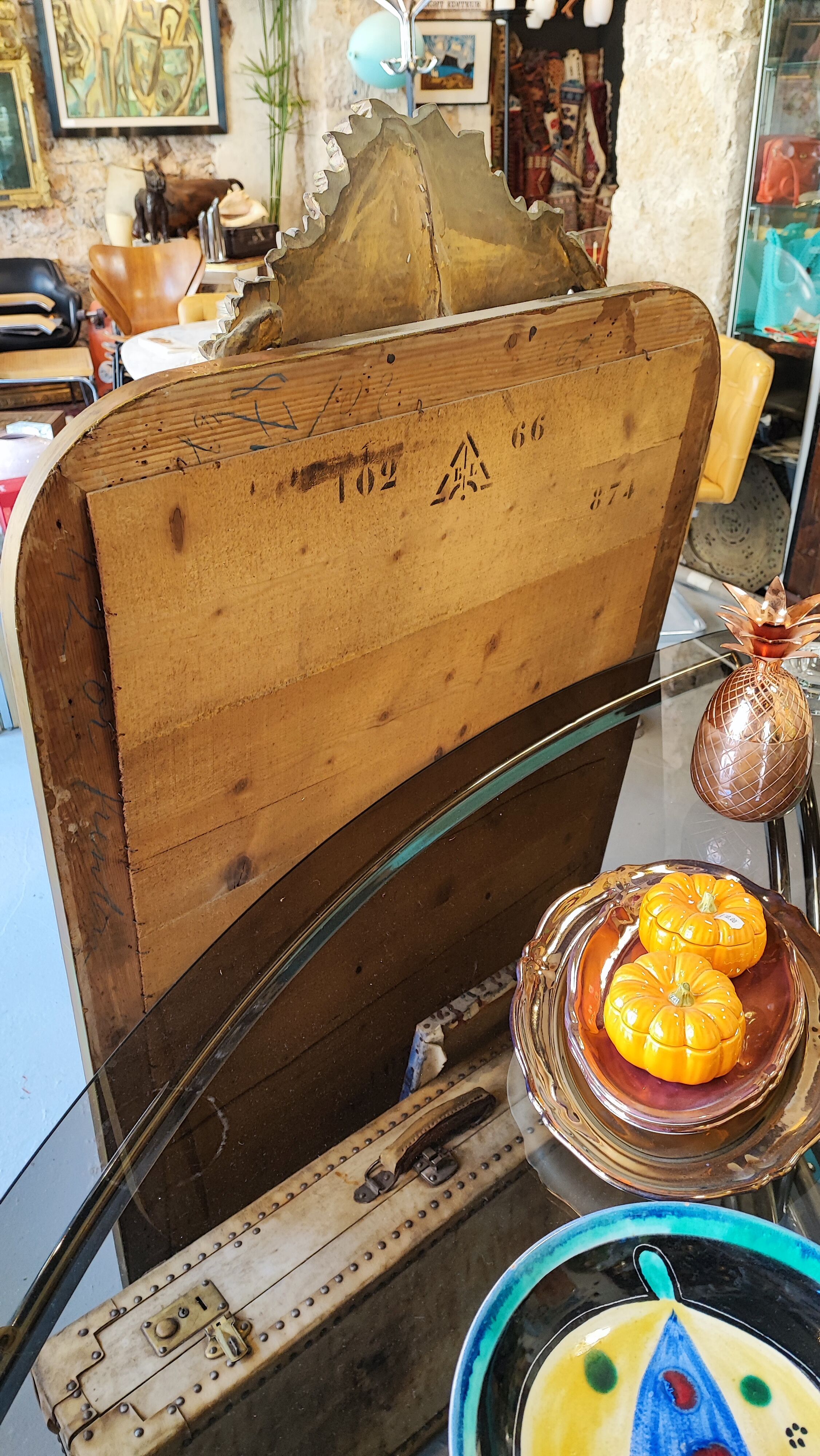 Gilded wooden mirror Napoleon III