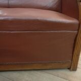 Leather art deco sofa