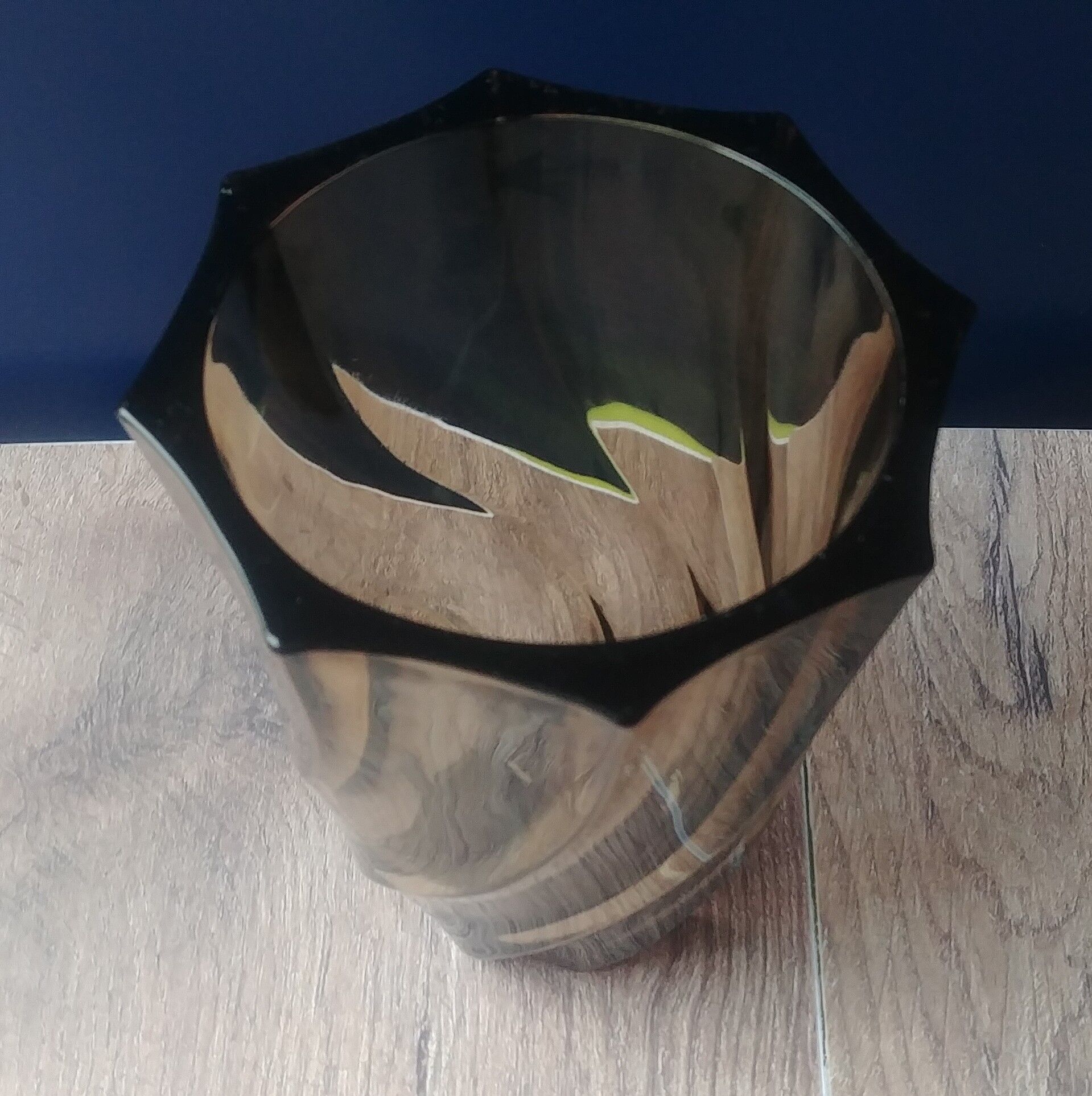 Vase in smoked glass vintage 70s