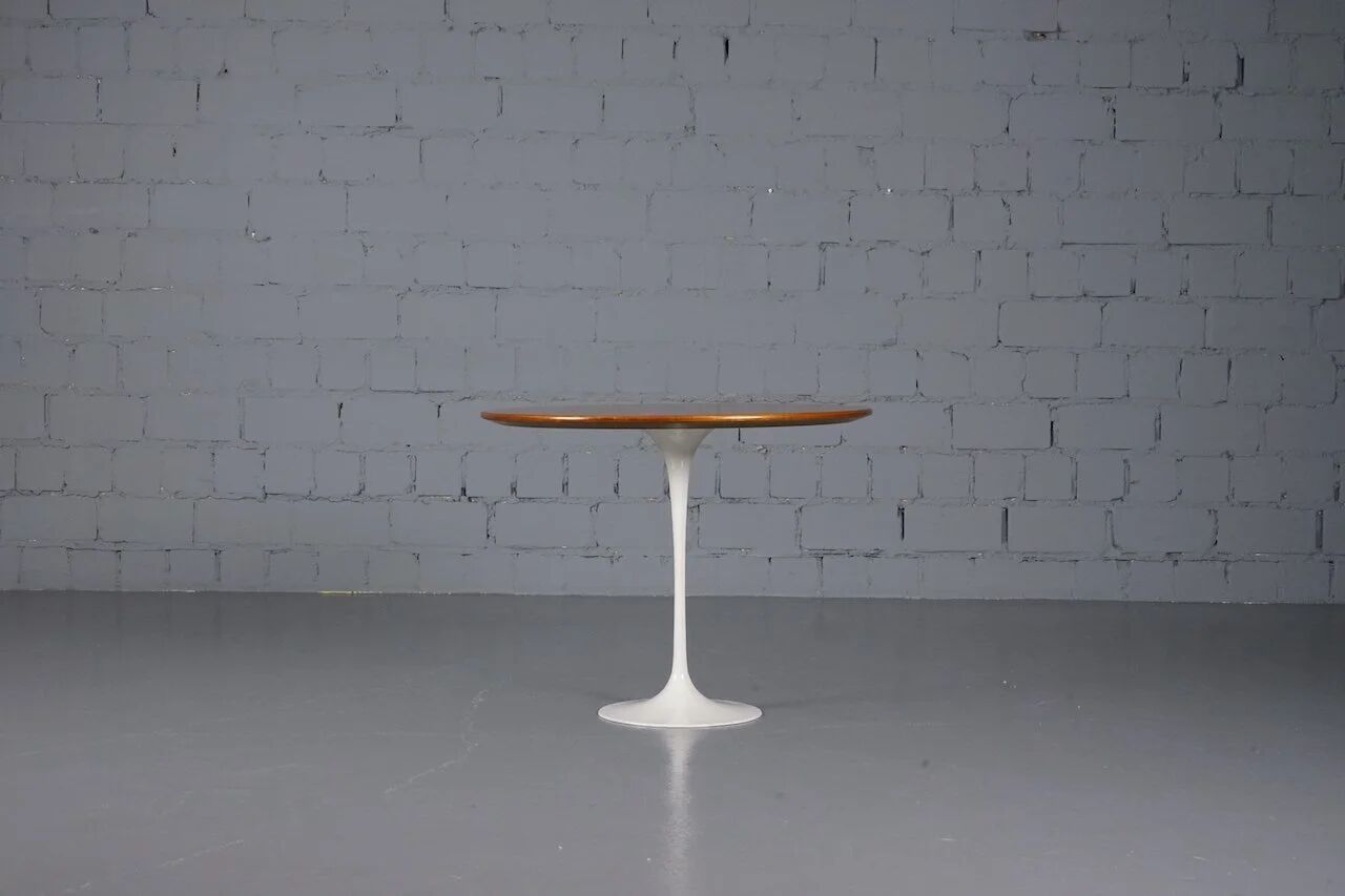 Large rosewood tulip side table by Eero Saarinen for Knoll International