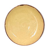 Enamelled ceramic plate