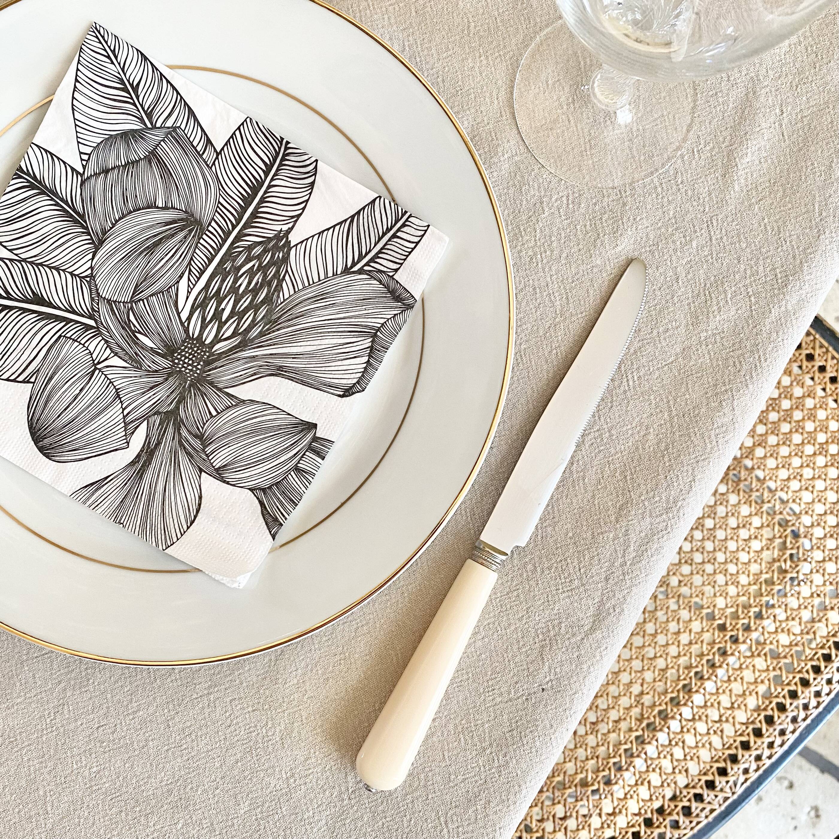 White and gold porcelain dinner plates